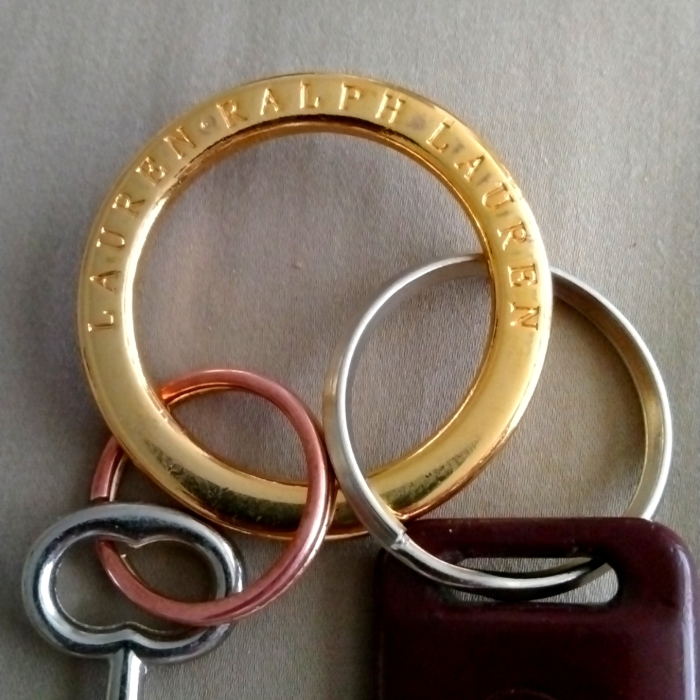 Lauren Ralph Lauren Gold (color) key chain ring 1S - Picture 5 of 5